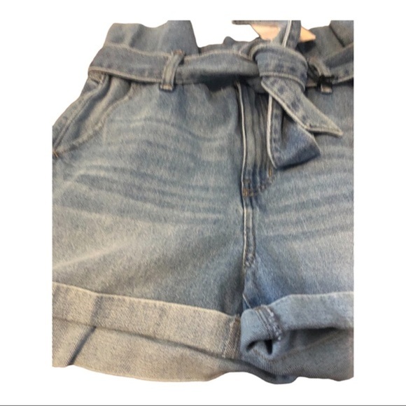 Sincerely Jules Super high rise whiskered paperbag waist denim jean shorts size5 - Picture 6 of 10